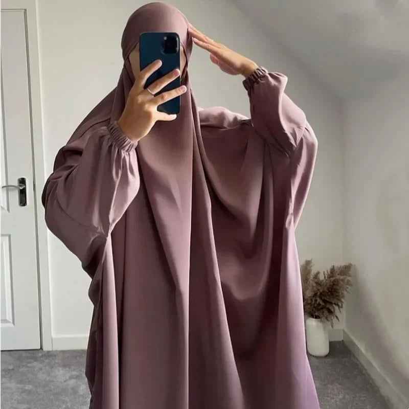 Ramadan Eid Jilbab for Women Abaya Prayer Garment Khimar Hijab Muslim Dress Islamic Clothing Abayas Djellaba Femme