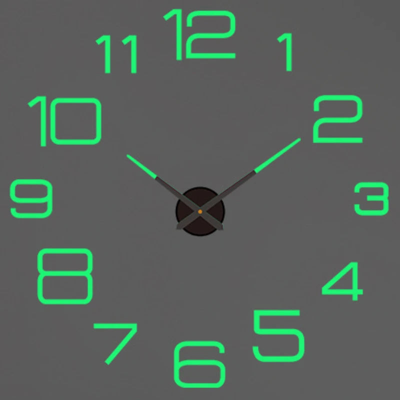Modern Design Large Wall Clock 3D DIY Quartz Clocks Fashion Watches Acrylic Mirror Stickers Living Room Home Decor Horloge
