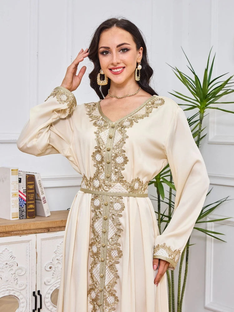 Dress for Women Abaya Muslim Long Sleeve Eid Party Abayas Ramadan Caftan Jalabiya Dresses Vestidos