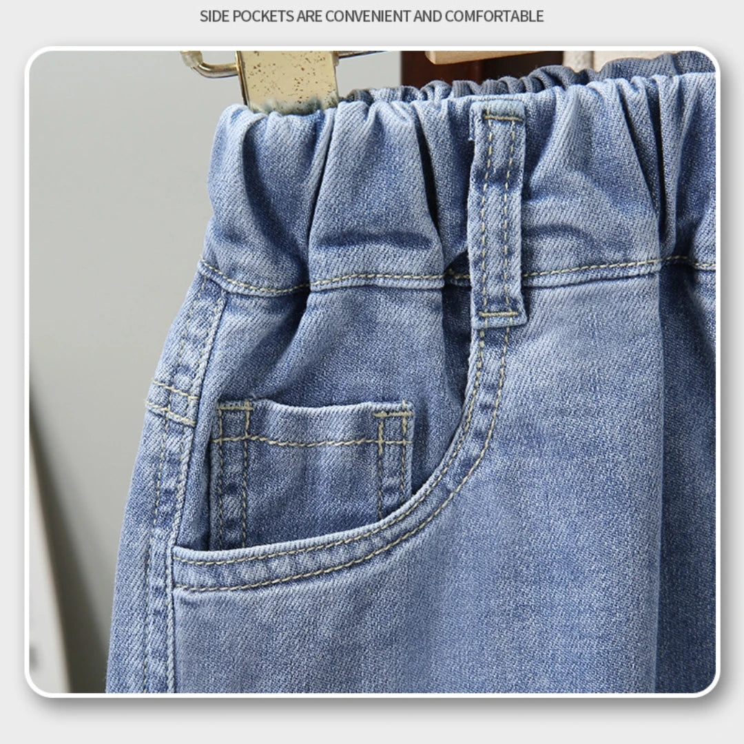 Boys Jeans Kids Summer Blue Shorts Casual 1/2 Trousers Boy Clothes