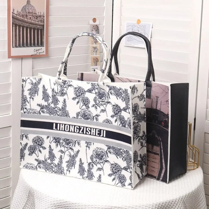 Super Large Capacity Fashion Felt Handbag Supermarket Shopping Gift Handheld Tote Bag Cartoon Gift Felt Crossbody Bag