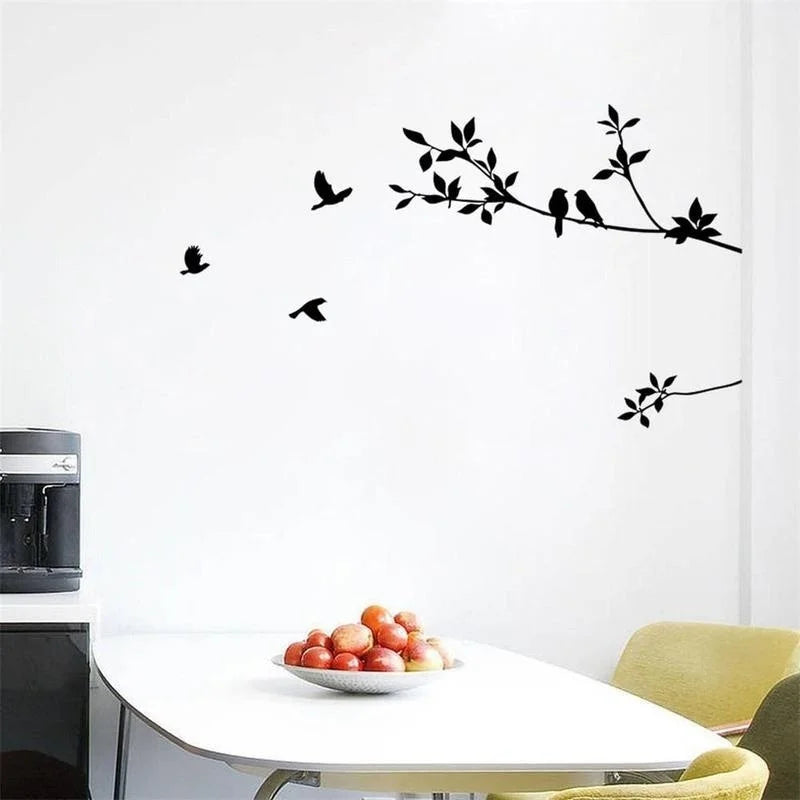 Branch Bird Vinyl Wall Decal Diy Art Mural Removable Tree Wall Stickers Home Decor Living Room
