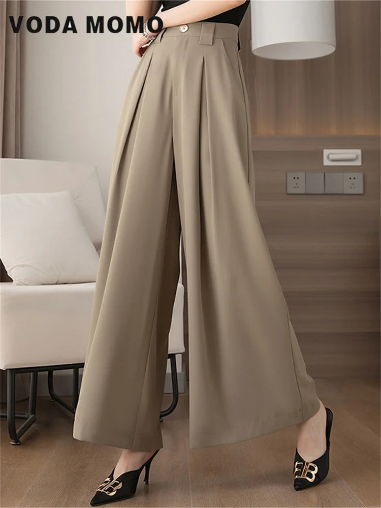 Leisure All-match Temperament  Fashion ,Trousers wide Leg Pants Women Loose