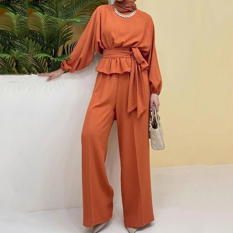 Two-Piece Sets for Women, Muslim Outfits, Dubai Abaya, Abaya Pant Sets, New stylish
