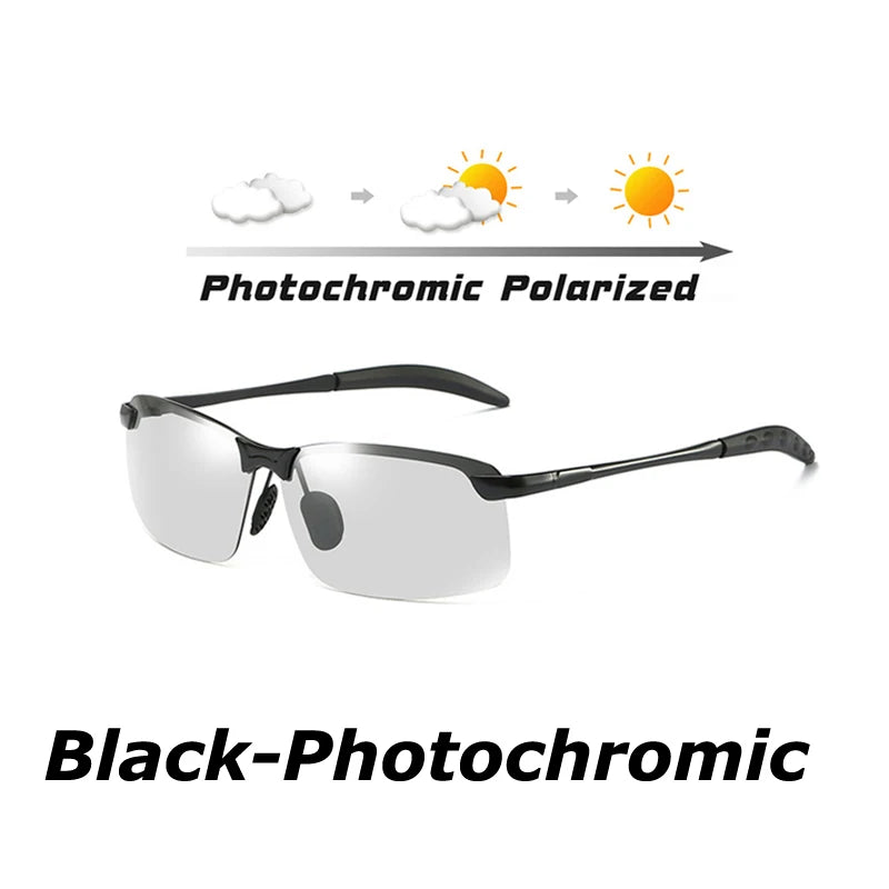 Fashion Photochromic Sunglasses Men Women Chameleon Polarized Pilot Sun Glasses Anti-glare Driving Eyeglasses UV400 Protection