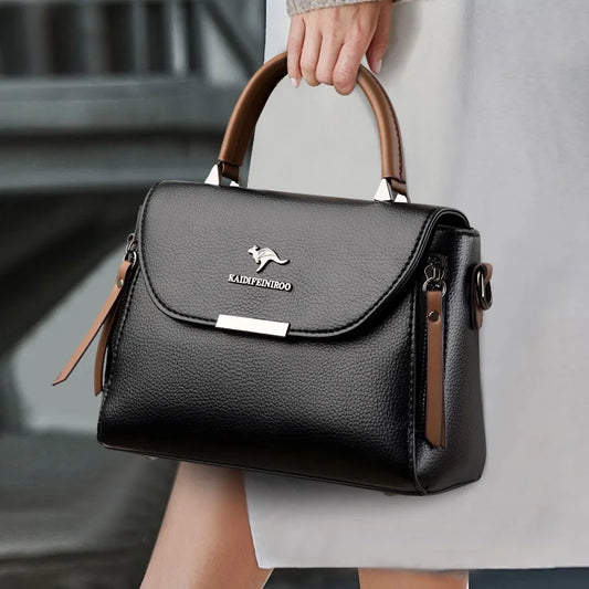 High Quality Leather Shoulder Crossbody Bags Large Capacity Solid Purses and Handbags Luxury Designer Ladies Casual Totes Sac