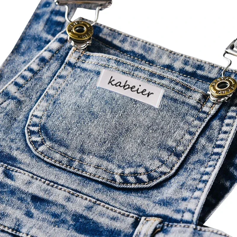 Baby Boy Girl Overalls INS Toddler Denim Jumpsuit Clothes Unisex Infant Summer All-match Casual Pants 1 2 3 Y Kid Daily Set