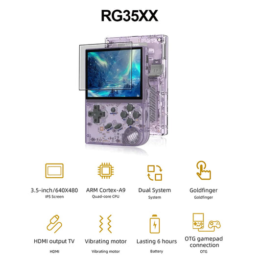 Retro Handheld Game Console Linux System 3.5 Inch IPS Screen Cortex-A9 Portable Pocket Video Player Consoles