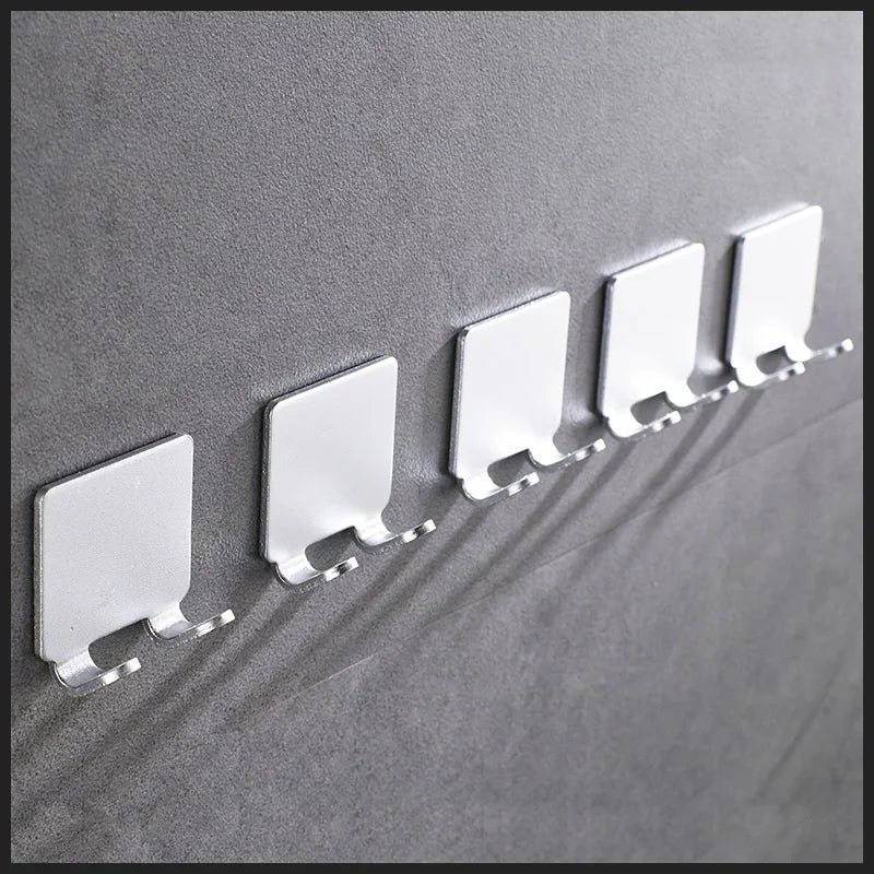 Magnetic Shaver Storage Rack Wall-mounted Storage Rack Kitchen Bathroom Plug Hook Space Aluminum Metal Key Holder Wall
