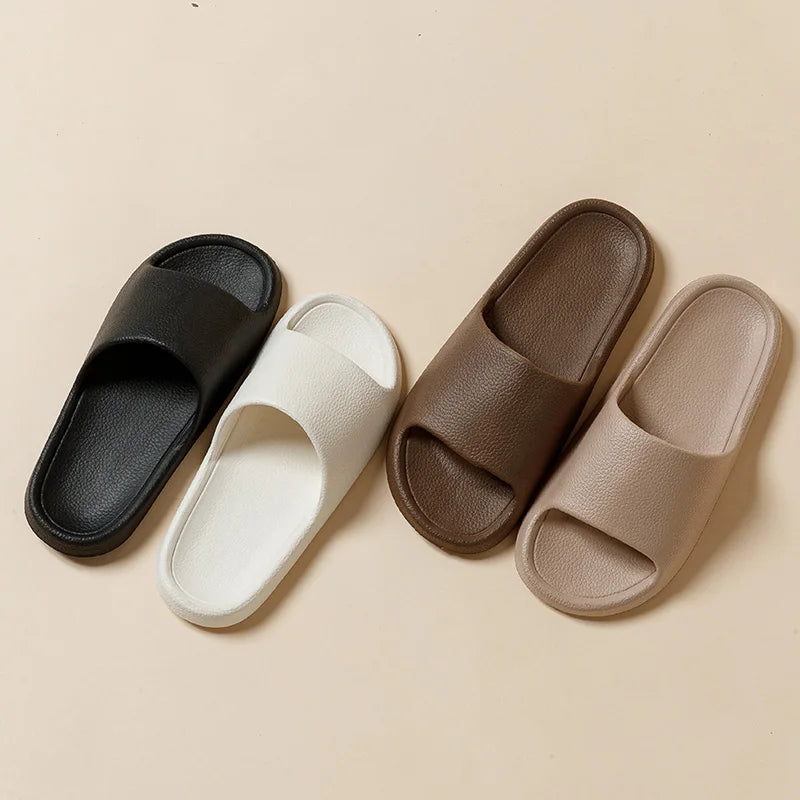 Men sandals Flip flops man Slippers Solid Color Simple Non-slip Soft Sole Comfortable Shower Slippers Outdoorf  Couple Shoes unisex