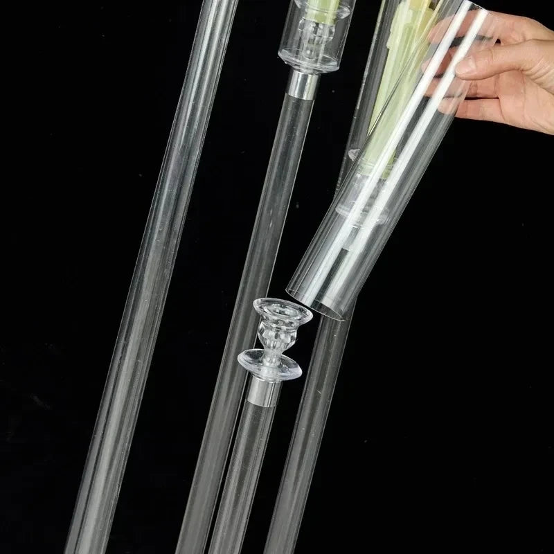 2/5/6/10pcs Wedding Decoration Centerpiece Candelabra Clear Candle Holder Acrylic Candlesticks for Weddings DIY Event Party