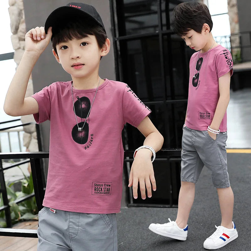 Teen Boys Clothing Sets Summer Boys Clothes Casual Outfit Kids Tracksuit For Boys Sport Suit Children Clothing 6-12 Years