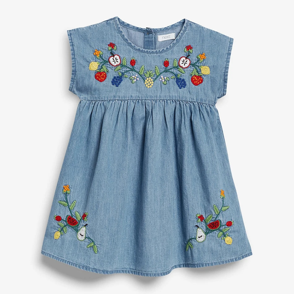 Girl Dresses Long Sleeve Denim Dress For Girls Clothing Tutu Ball Gown Party Dress Spring Autumn Baby Clothes