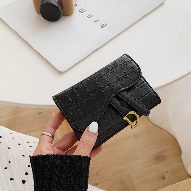 Women's Wallet  Korean Style D Letter Buckle Coins Purses Wallet Card Bag Key Wallet Luxury