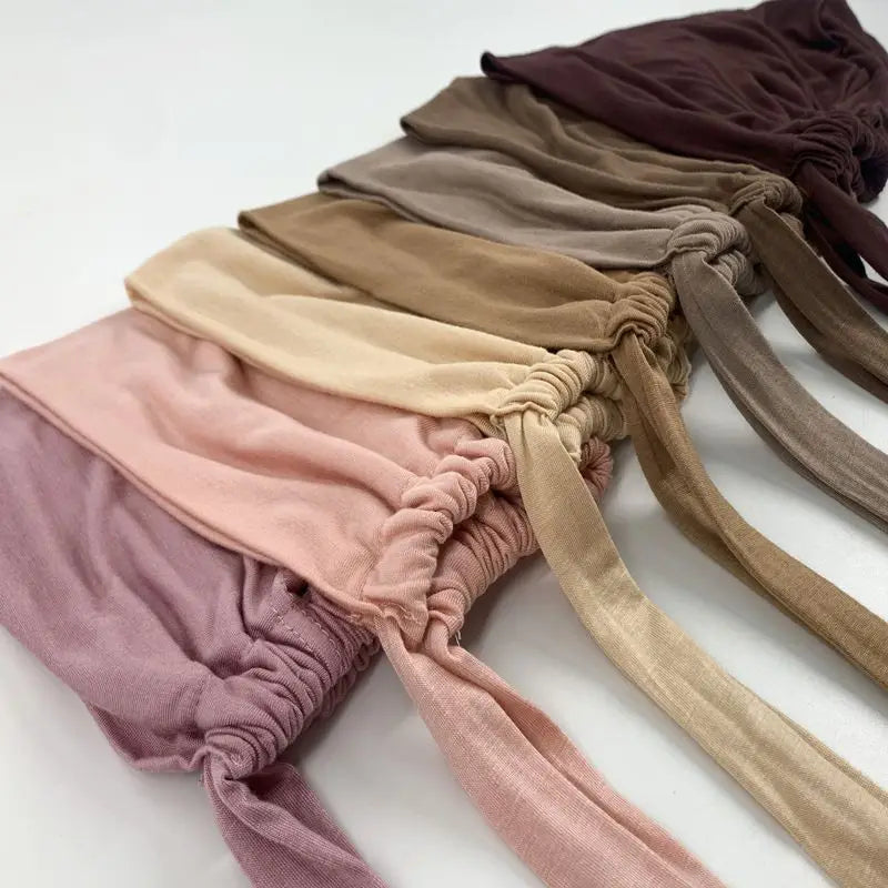 Inner Cap Hijab For Women Solid Underscarf Hijab Undercap Scarf Turban Hat Islamic Muslim Hijabs Ready To Wear Headcover Muslim