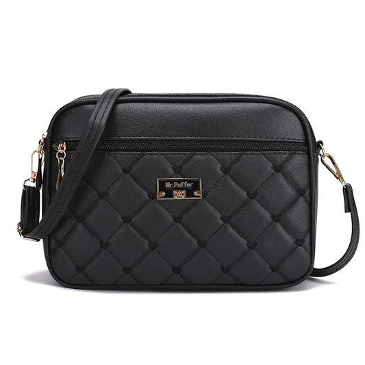 Women's New Cross Border Foreign Trade Lingge PU Crossbody Versatile Small Messenger Bag One Shoulder Small Square Handbag