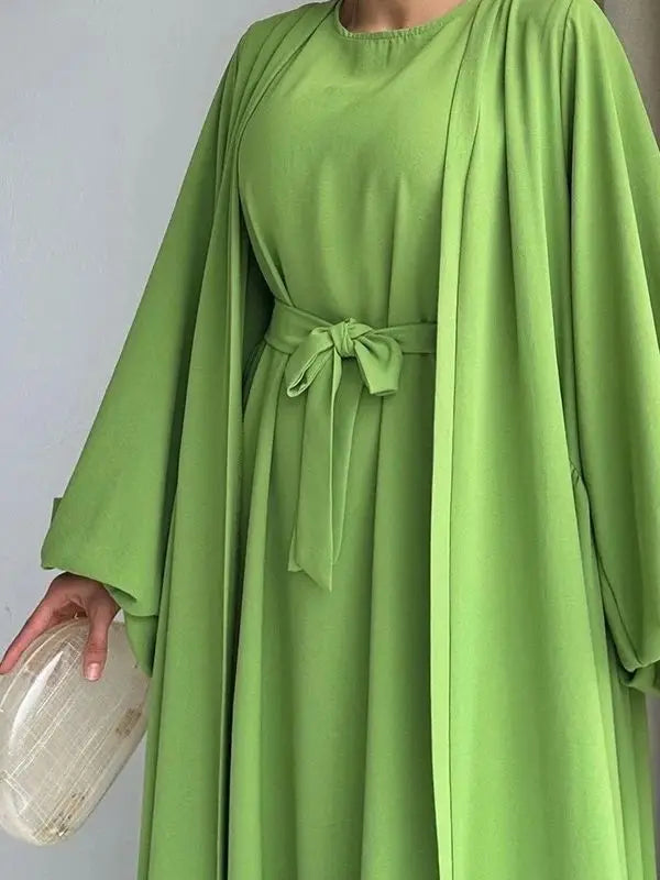 Islamic Ladies Fashion Long Sleeve Abaya Dress Ramadan Muslim Long Dress for Women Abayah Islam Muslim Dress