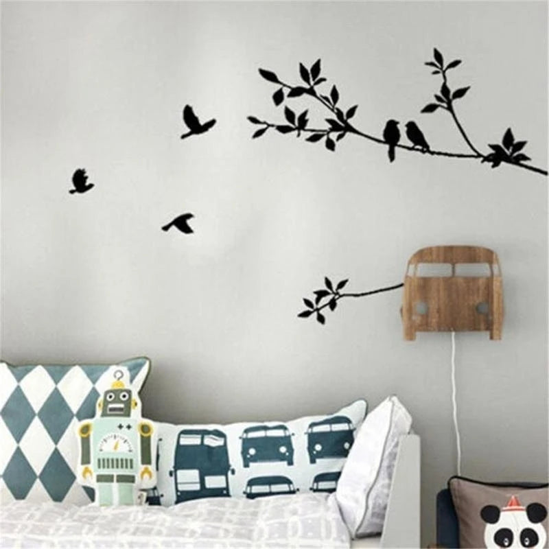 Branch Bird Vinyl Wall Decal Diy Art Mural Removable Tree Wall Stickers Home Decor Living Room