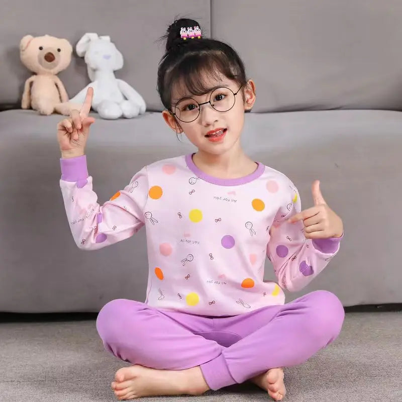 Baby Boys Pajamas Autumn Long Sleeved Children's Clothing Sleepwear Teen Pajama Cotton Pyjamas Sets For Kids 6 8 10 12 14 Years