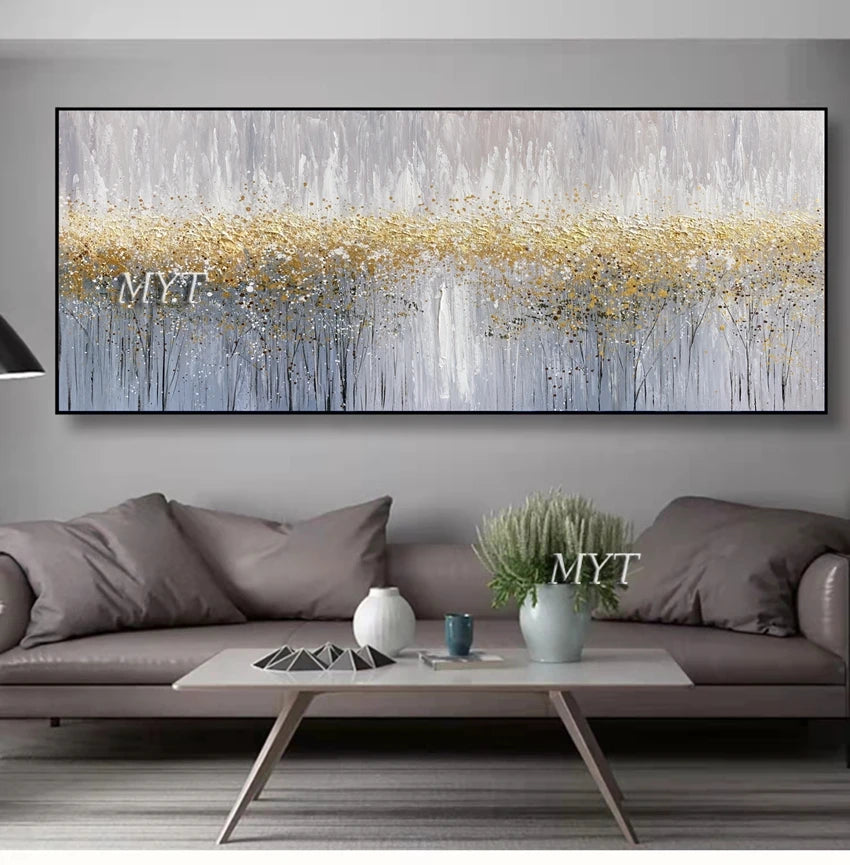 Handmade Texture Huge Abstract Oil Painting Modern Canvas Art Decorative Knife Flower Paintings For Wall Décor