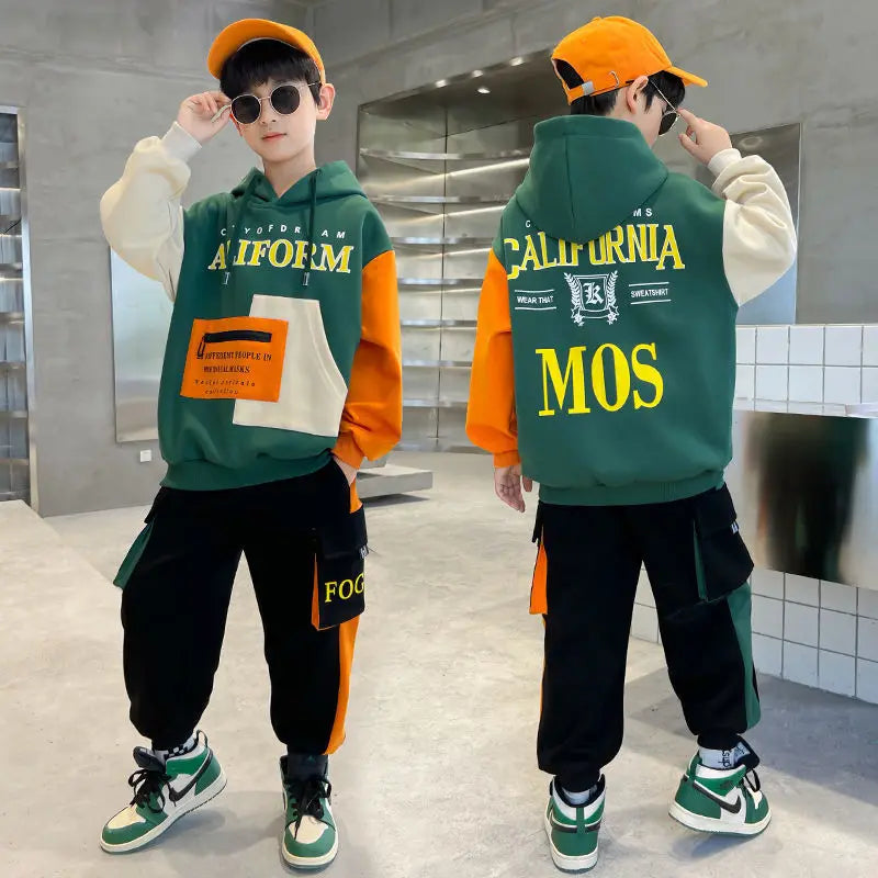 Boys Clothes Set Spring Autumn Cotton Junior Hoodie 2pcs Boy Tracksuit Children's Casual Suit Kids Clothing Set