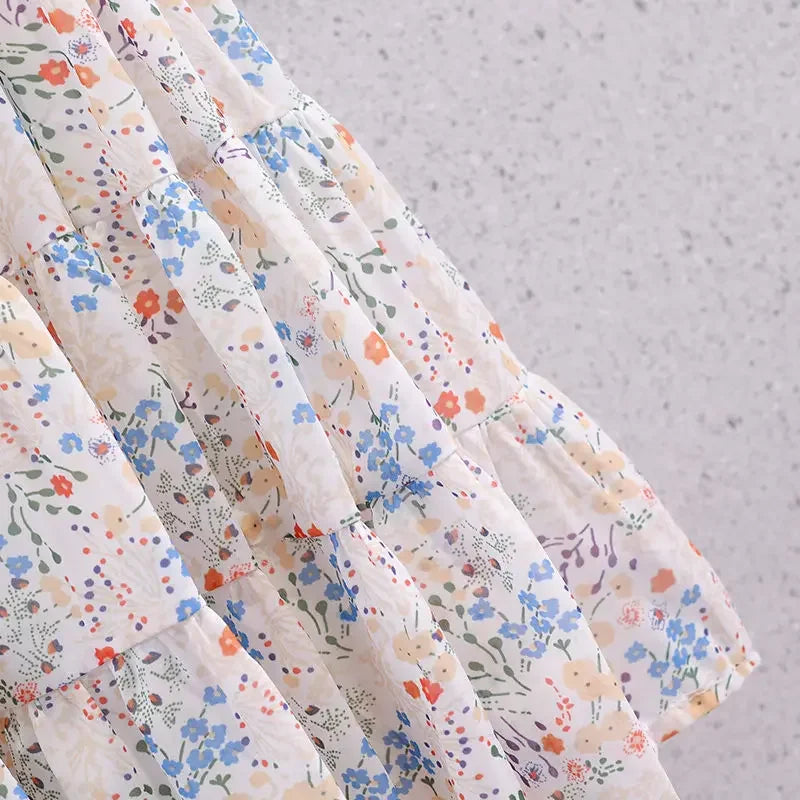 Kids Girls Floral Print Skirts New Arrival Children Casual Chiffon Skirts Teenage Girls Princess Clothes Student Beach Wear
