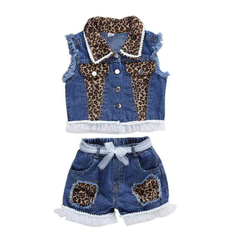 1-6 Year Old Toddler Baby Girl Clothes Watermelon Sunflower Print Ruffle Drop Shoulder Strap Top Shorts 2-Piece Summer Set