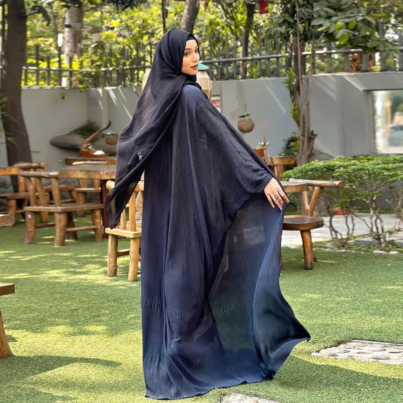 Muslim Cardigan Abaya Kimono Coat Fashion Chiffon Abayas for Women Hijab Dress Ramadan Islamic Kaftan Tunic