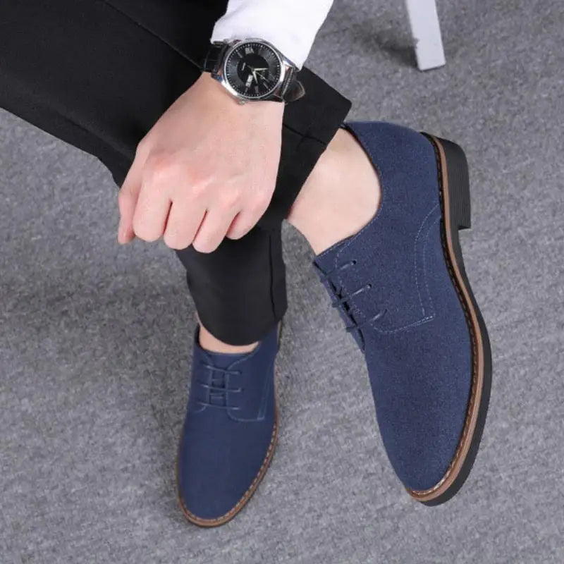 Men Shoes Lace Up Blue Oxford Shoes for Men Flats  Men Sneakers Autumn Breathable Comfortable Casual Men Shoes