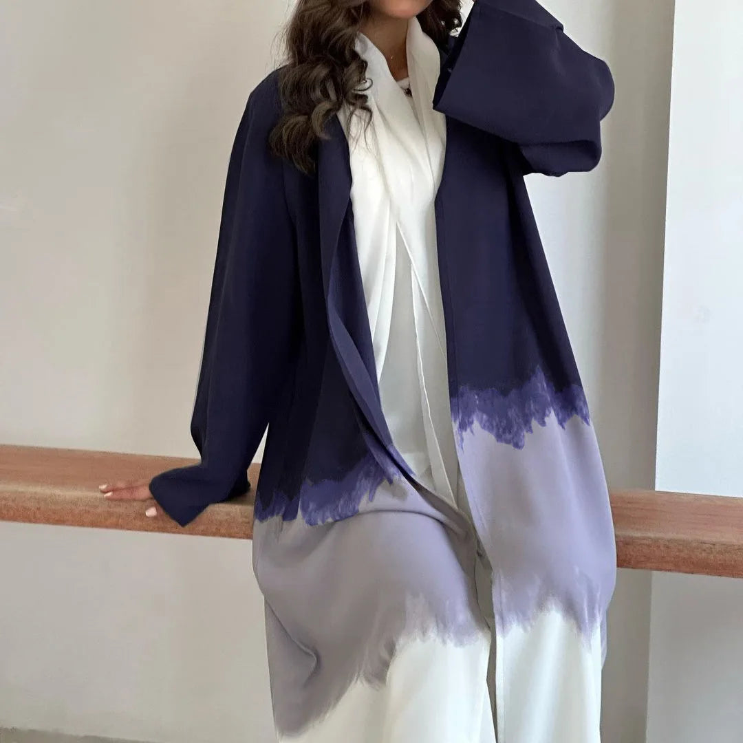 Tie-Dyed Long Dress  Robe Abaya Jalabiya