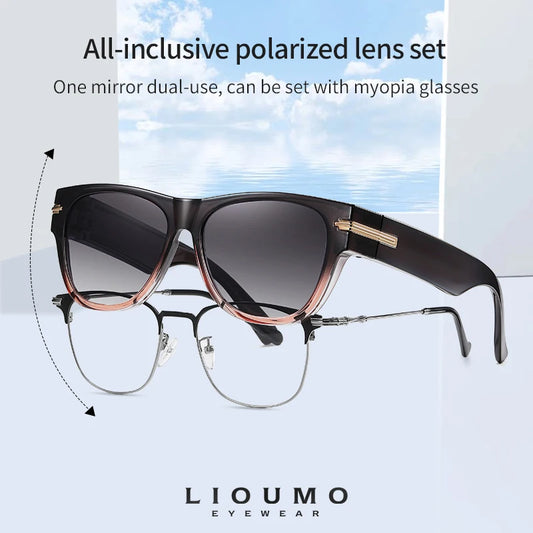 New Fit Over Myopia Glasses Cover Sunglasse Polarized Men Women UV400 Anti-Glare Cover Sun Glasses Safe Driving