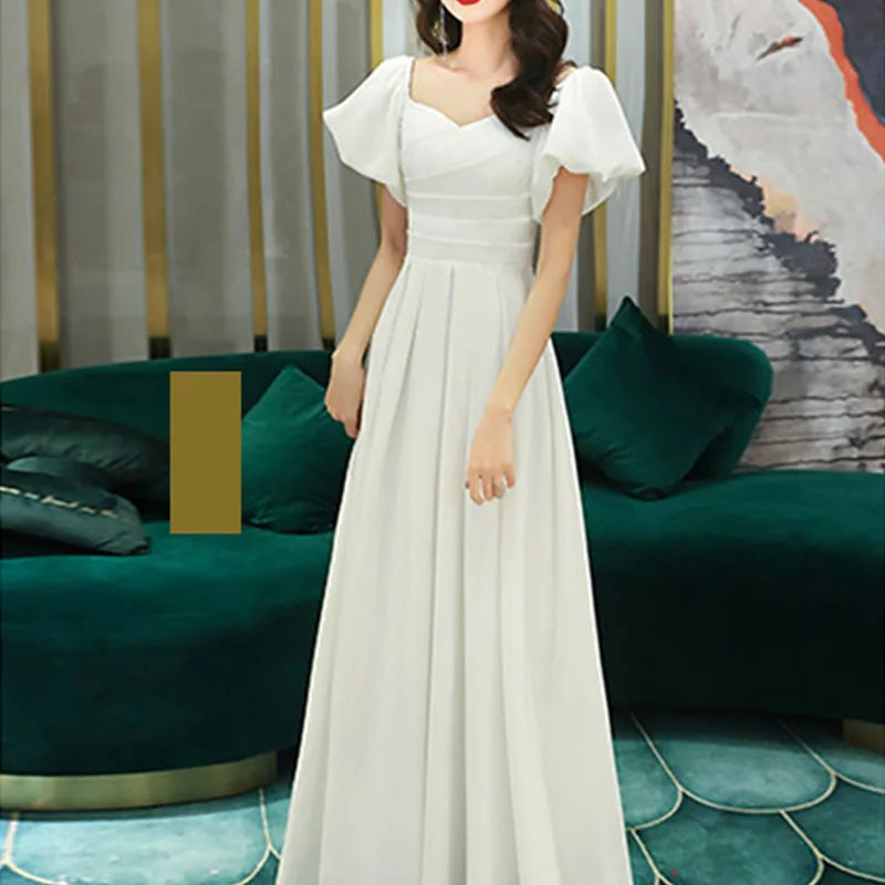 White Evening Dress Maxi Dresses for Women One Shoulder Birthday Party Elegant Long Host Sexy Dress Women Wedding Dresses