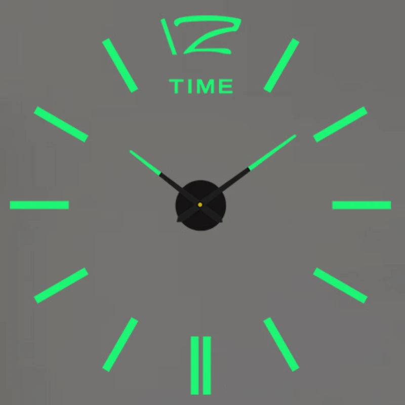 Modern Design Large Wall Clock 3D DIY Quartz Clocks Fashion Watches Acrylic Mirror Stickers Living Room Home Decor Horloge