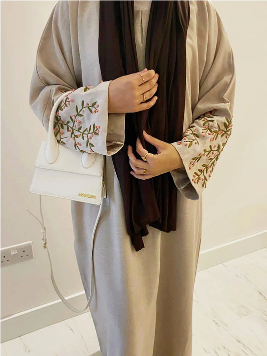 Eid Embroidery Abayas for Women Muslim Jalabiya Ramadan Robe Dress Morocco Caftan Party Long Dresses Vestidos Largo Cardigan