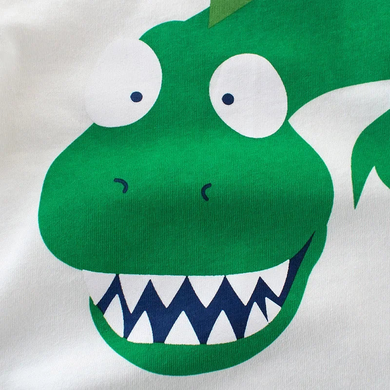 Children's Clothing Autumn New Boys' T-shirt Wholesale Cartoon Dinosaur Kids Tops Tees Long Sleeve Bottoming Shirt for Boy kids  boys toddlers