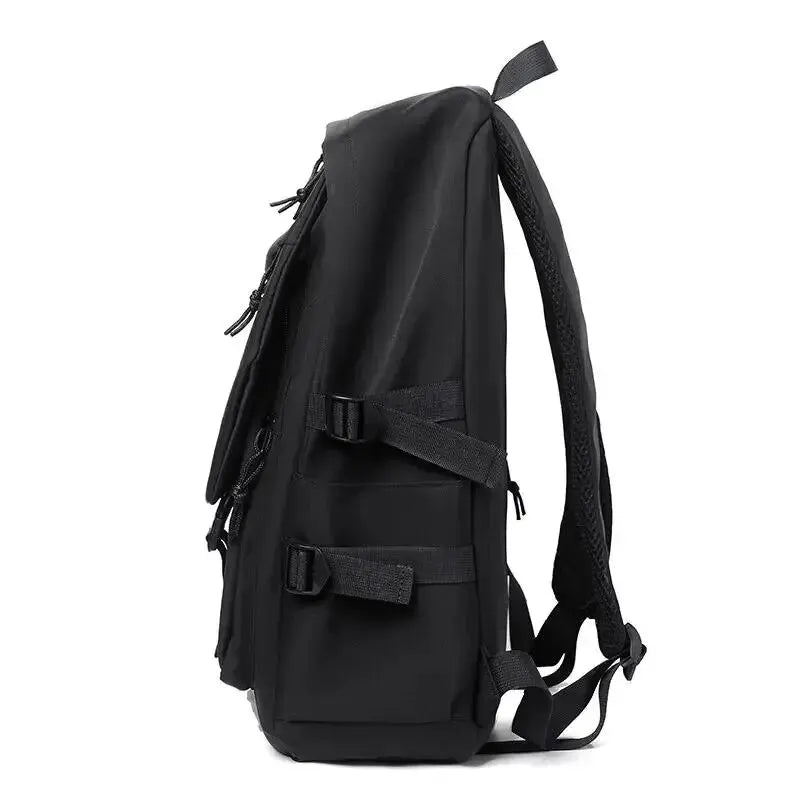 Waterproof Solid Color Simple Men's Backpack