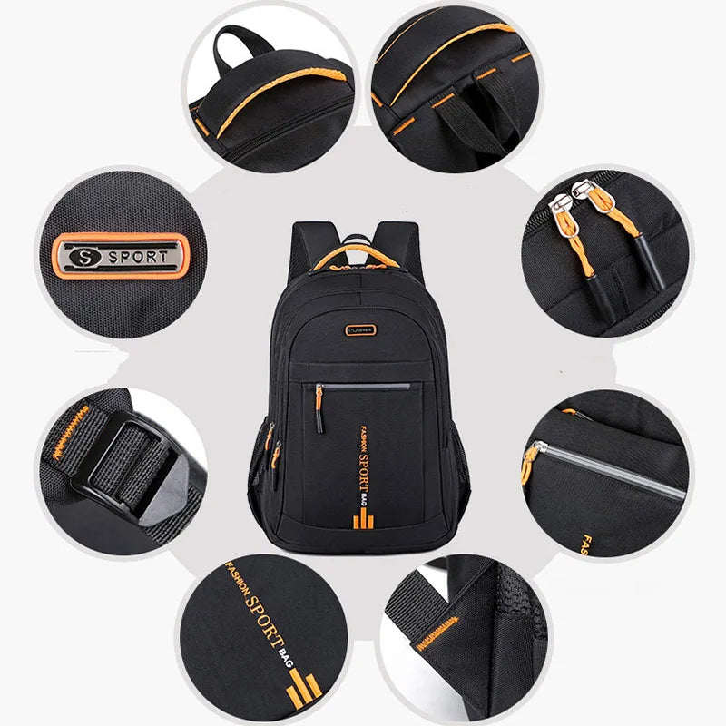 Large Capacity Backpacks Oxford Cloth Men's Backpacks Lightweight Travel Bags School Bags Business Laptop Packbags Waterproof