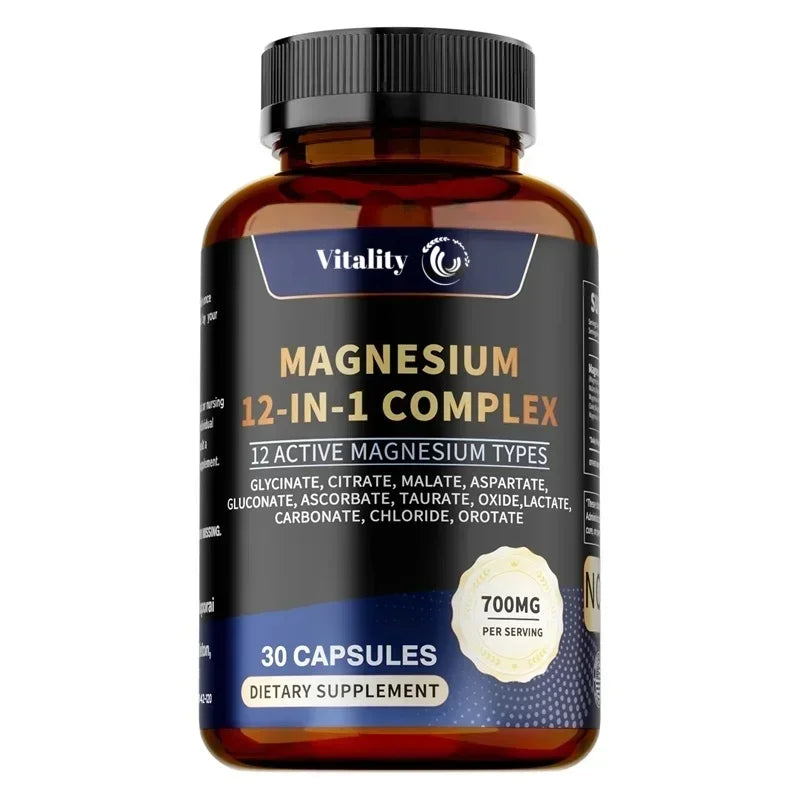 Magnesium Complex Capsules - Relieve Nerve Stress And Muscle Contraction, Support Bone And Immune Function