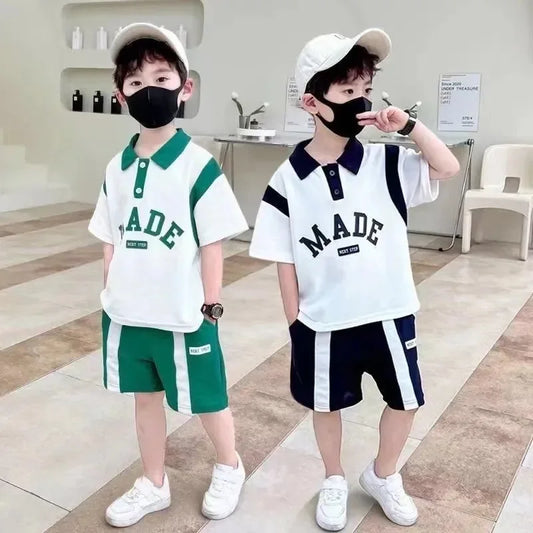 Summer Child Boy Sets of Children Clothes Footwear 3 4 5 6 7 8 9 10 11 12 13 14 15 Years Toddler Old Boys Summer Sets Clothing
