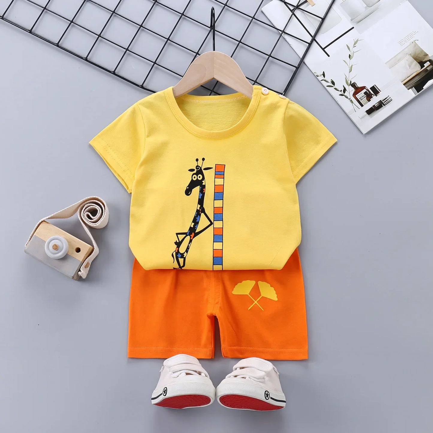Children's 2PCS Sets mother Kids Clothes Boys Girl T-shirt Shorts Summer Cotton Short sleeve Baby Children Clothing Toddler Suit
