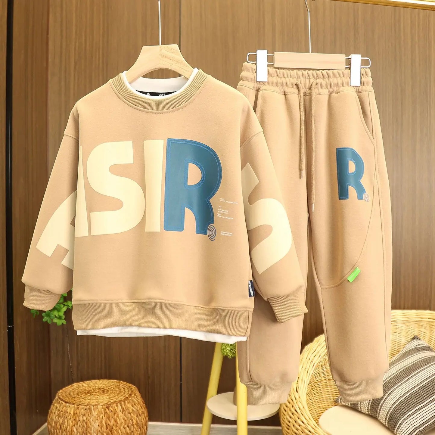 New Autumn Spring Trendy 2pcs Sweaters+Pants Sports Suits 3-14 Years Kids Leisure Loose Outfits Children Clothes boy Sets