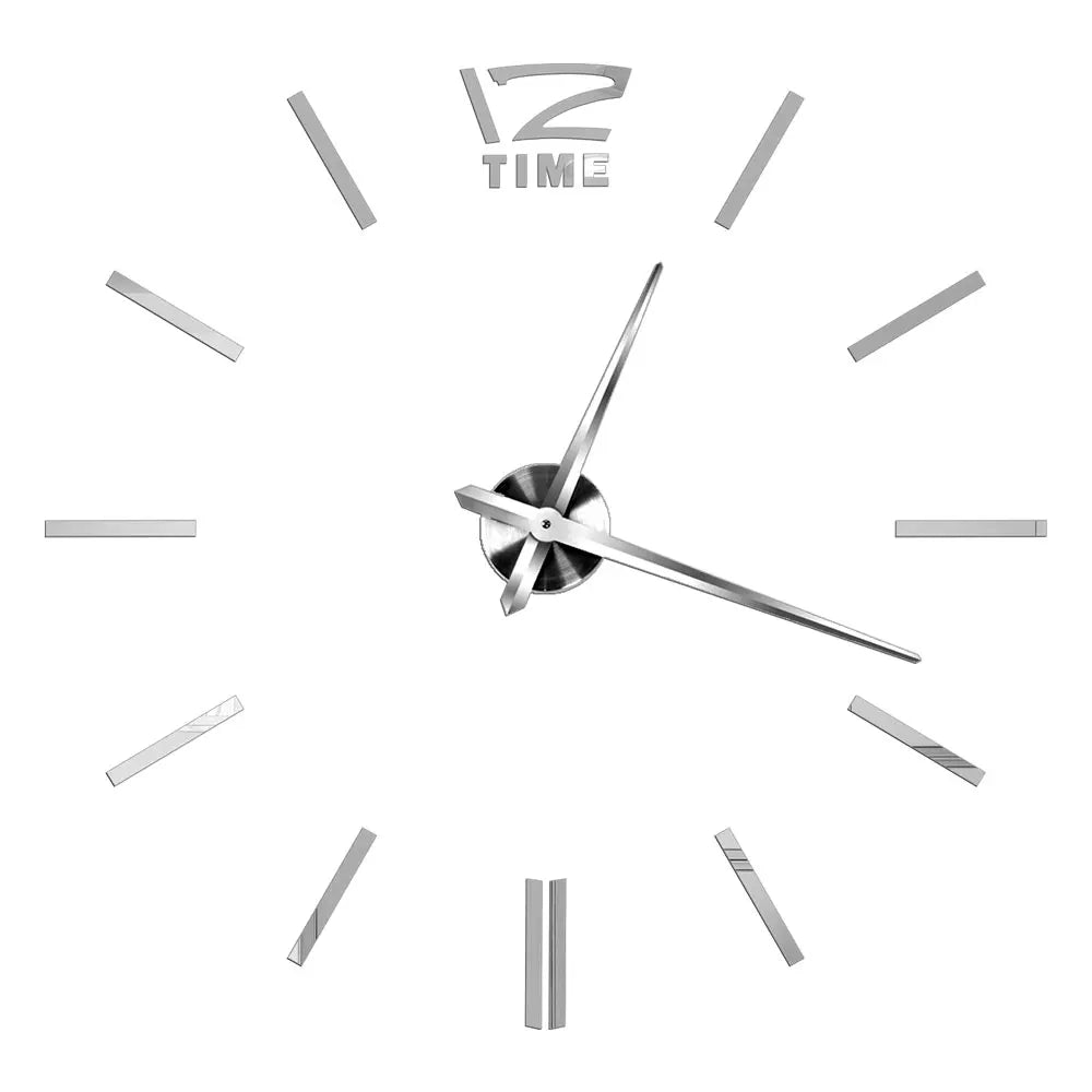 Modern Design Large Wall Clock 3D DIY Quartz Clocks Fashion Watches Acrylic Mirror Stickers Living Room Home Decor Horloge
