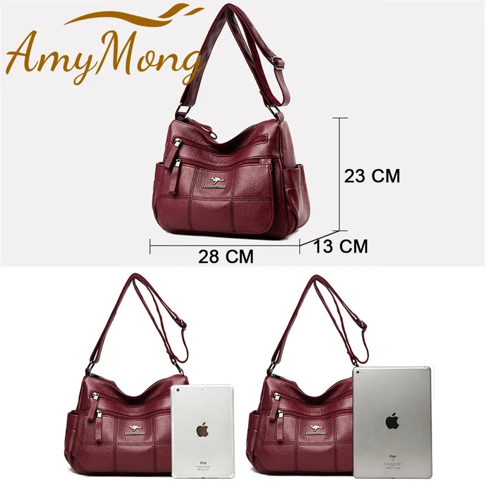 Genuine Brand Leather Sac Luxury Handbags Purse Women Bags Designer Shoulder Crossbody  Bags Female  Waterproof Bag luxury elegant