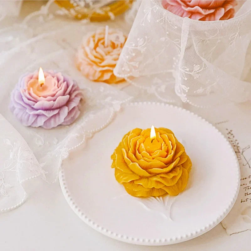 Carnation 3DFlower Candle Home Decoration Wedding Bar Party Souvenirs Aromatherapy Candle Room Decor Ornament Gifts
