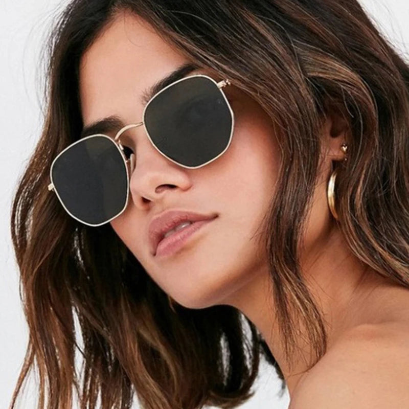 Vintage UV400 Aluminum Polarized Sunglasses Classic Sun Glasses Metal Lens Driving Square Shades Eyewear Wome Oculos De Sol