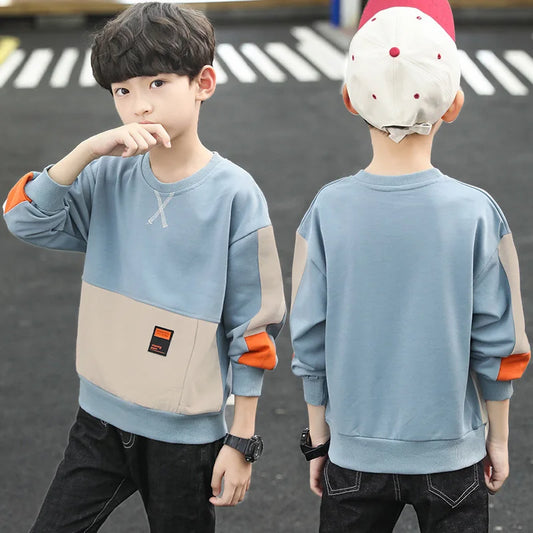 Boys Hoodies Sweatshirts Cotton Tops Outwear Cool Spring Autumn Windproof Kids School Children's Clothing