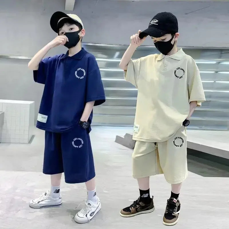 Korean Children's Clothing  Child Track Suits Summer Boys Clothes Toddler Boy Outfits