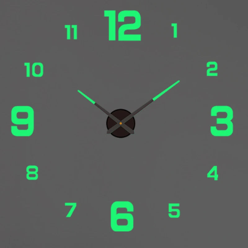 Modern Design Large Wall Clock 3D DIY Quartz Clocks Fashion Watches Acrylic Mirror Stickers Living Room Home Decor Horloge
