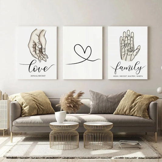 Custom Modern Family Posters Print Art Canvas Painting Minimalist Wall Pictures Nordic for Living Room Bedroom Home Decoration