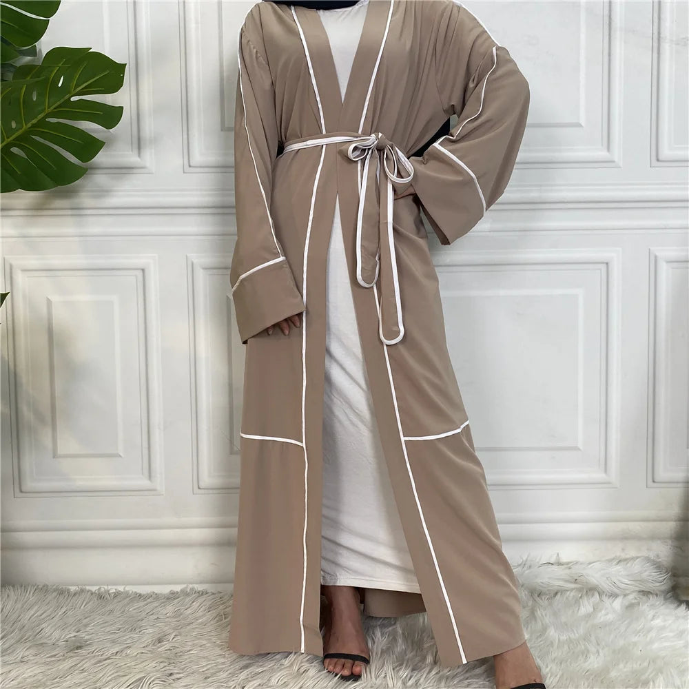 Eid Mubarak Abaya Dubai Fashion Cardigan Kaftan Arab Turkish Islamic Clothing Muslim For Women Modest Robe Mujer Ropa Kimono